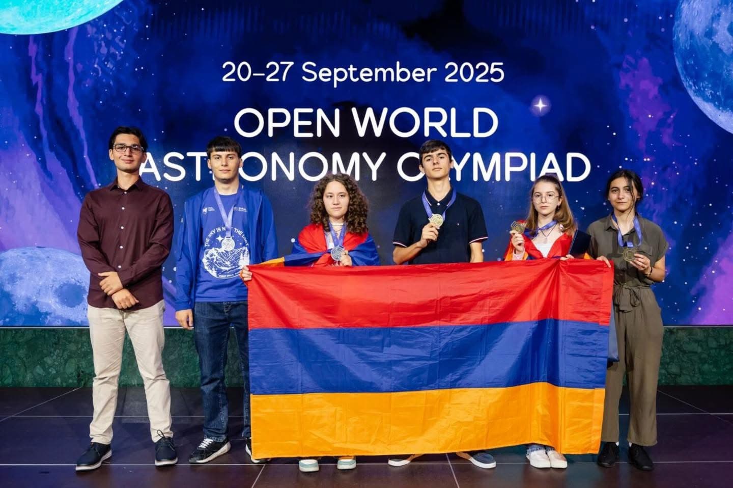 Armenian team at Open World Astronomy Olympiad